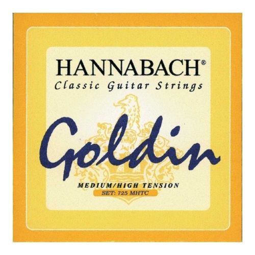 Hannabach 7258MHTC Goldin комплект первых струн (3шт) для классической гитары, карбон