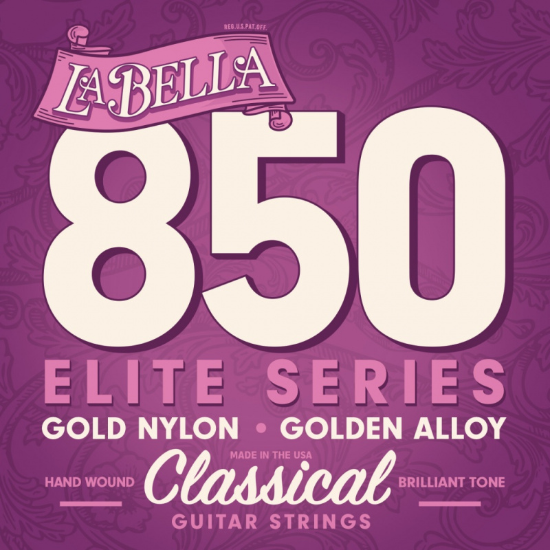 La Bella 850 струны для классической гитары, нормальное натяжение, желтый нейлон