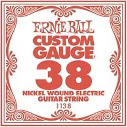 Ernie Ball 1138 струна для электро и акустических гитар. никель, в оплётке, калибр .038