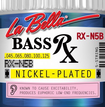 La Bella RX-N5B струны для 5-струнной бас-гитары (45-125), никелированные
