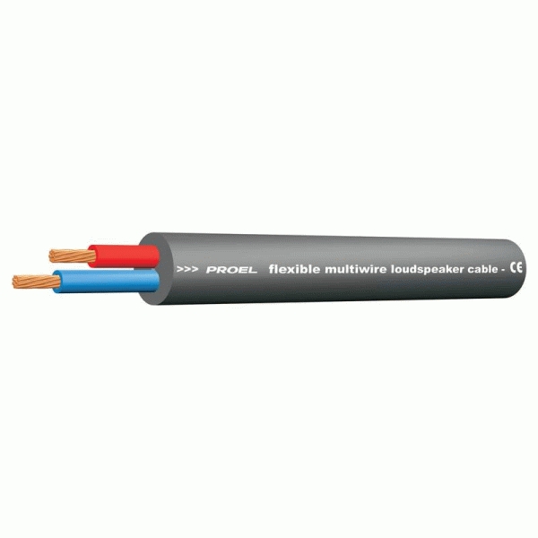 PROEL HPC624BK акустический ультрагибкий кабель 12мм (2 х 4 мм2), в катушке 100м.