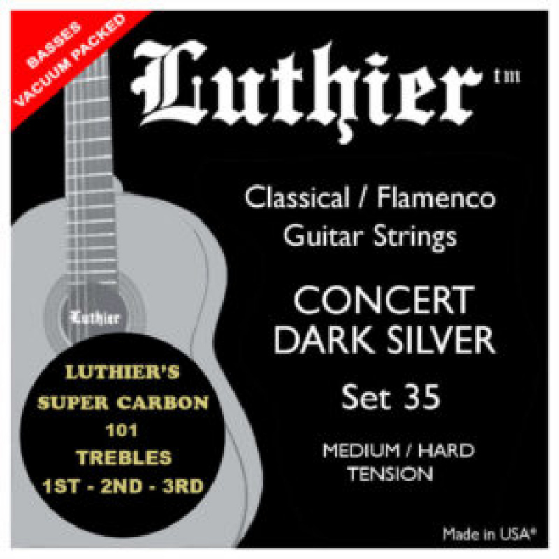 Luthier LU-35SC струны для классической гитары, средне-сильное натяжение, карбон
