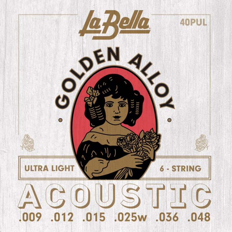 La Bella 40PUL струны для акустической гитары (9-48), бронза 80/20