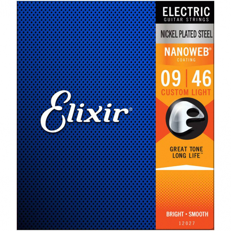 Elixir 12027 струны для электрогитары Anti Rust NanoWeb Custom Light