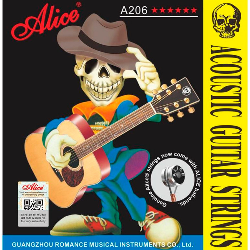 Alice A206-SL струны для акустической гитары (11-52), фосфорная бронза