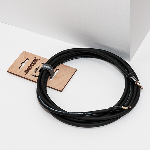 SHNOOR MJMJ-B-1m кабель AUX PRO-уровня 3,5мм чёрный миниджек папа - миниджек папа (стерео), 1м.