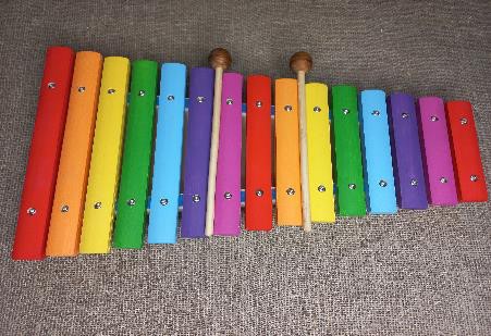 Музыка Детям MD-KSC-15P ксилофон 15 нот, с резонатором, цветной