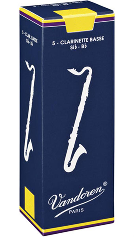 Vandoren CR1225 трости для бас кларнета, синяя упаковка (традиционные), 5 штук в коробке размер 2,5