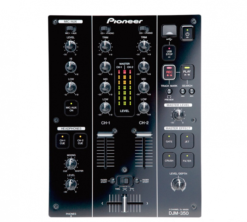 Pioneer DJM-350 пульт микшерный для DJ, 2 канала DJM-350