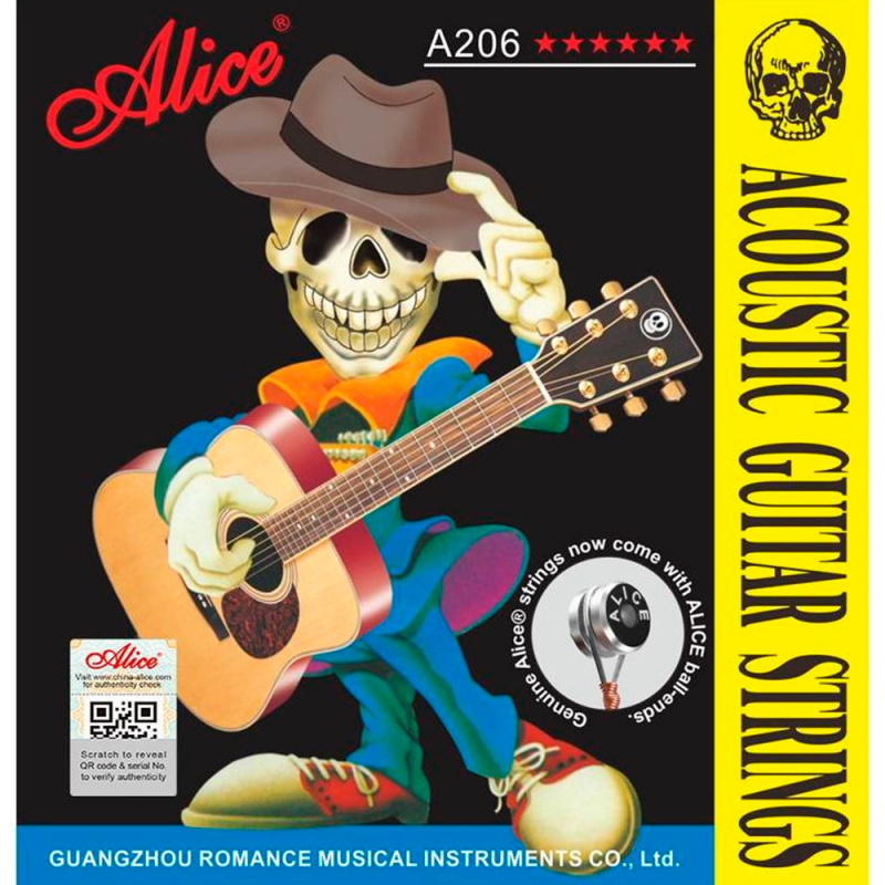 Alice A206-L струны для акустической гитары (12-53), фосфорная бронза