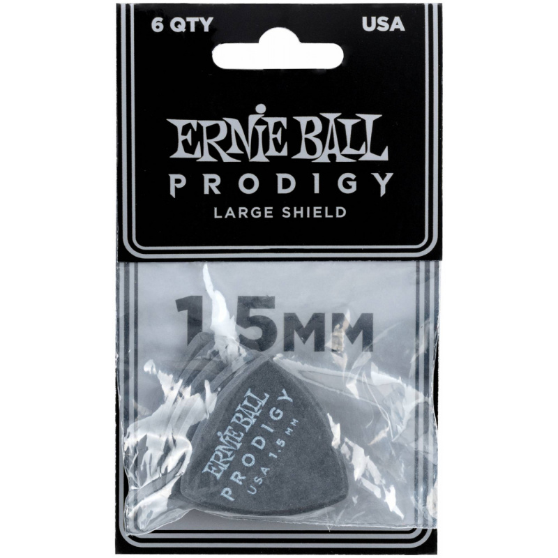 ERNIE BALL 9332 медиаторы Prodigy 1.5mm, материал делрин, черные