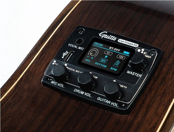 Guitto GGP-05 звукосниматель для акустической гитары (c Bluetooth)