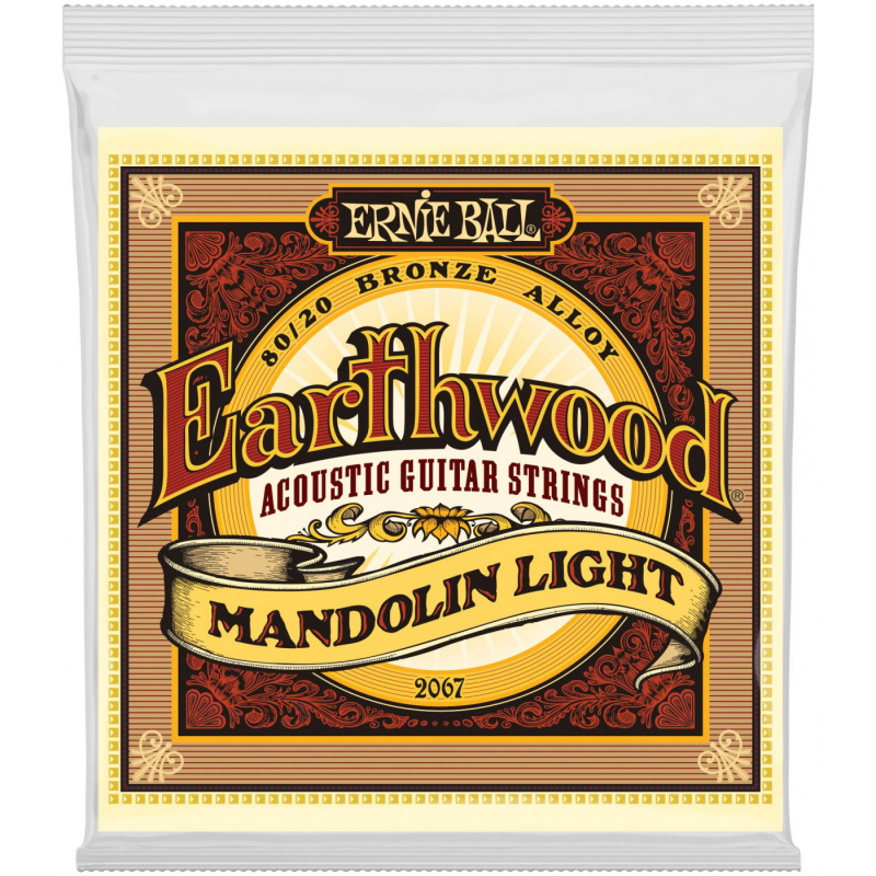 Ernie Ball 2067 струны для мандолины Earthwood 80/20 Bronze Light (9-13-22w-34)