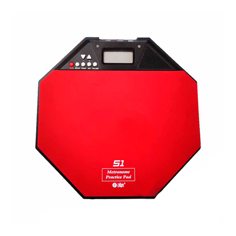 HUN S1 RED электронный пэд для барабанщиков, с метрономом, на аккумуляторе, зарядка от блока питания