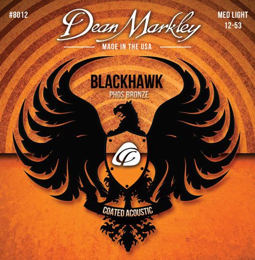 Dean Markley DM8012 струны для акустической гитары (12-53), фосфорная бронза, с покрытием