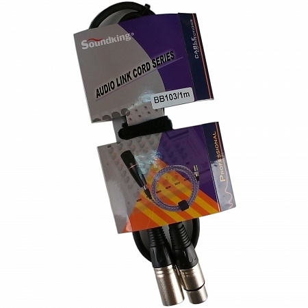 Soundking BB103-1M кабель микрофонный, XLRm-XLRf, 1м. Soundking BB103-1M кабель микрофонный, XLRm-XLRf, 1м.