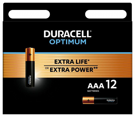 DURACELL LR03-12BL OPTIMUM батарейка тип AAA 1 штука