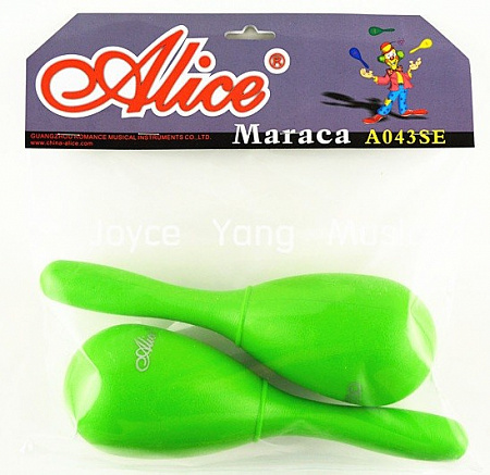 Alice A043SE маракасы пластиковые 2шт, большие, различные цвета