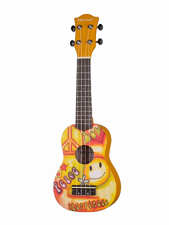 Mirra UK-300-21-XL укулеле сопрано, с рисунком Peace Mirra UK-300-21-XL укулеле сопрано, с рисунком Peace