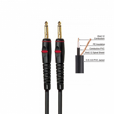 Soundking BC125-3M кабель инструментальный, 3м.